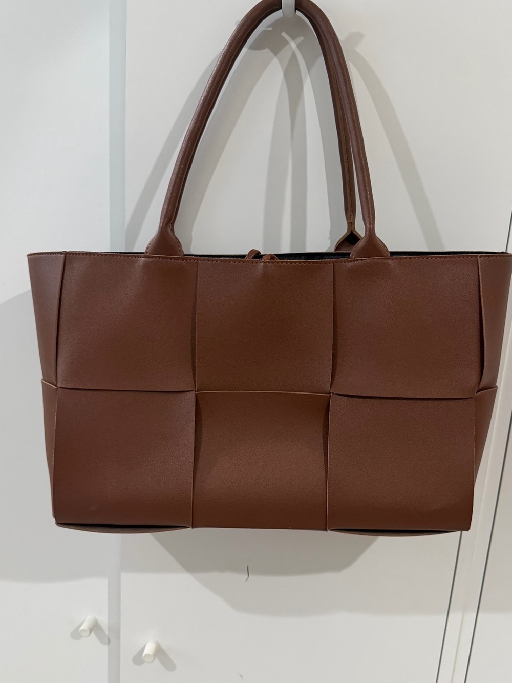 Classic Woven Tote Bag - Brown